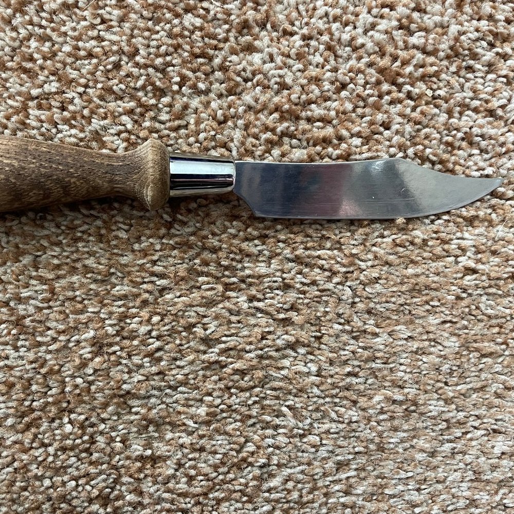 VTG Pointed Cheese Knife Spreader Stainless Steel Wood Handle